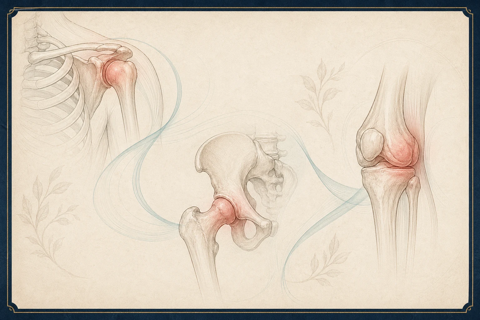Calm patient education illustration for Joint pain