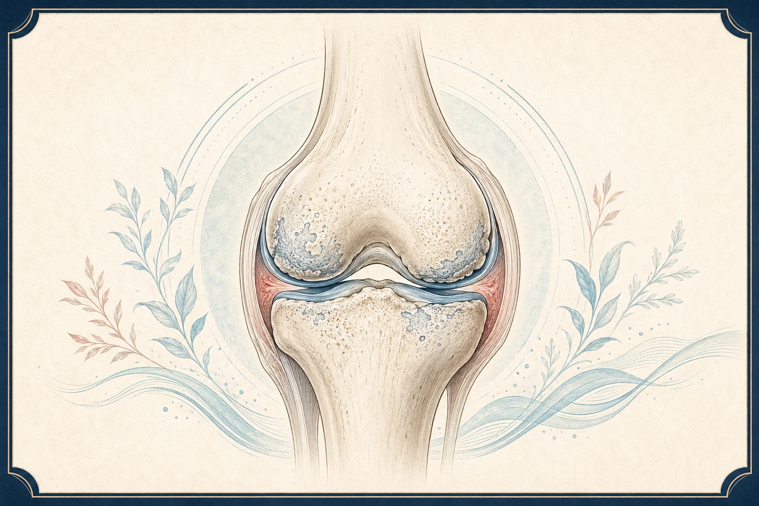 Calm patient education illustration for Osteoarthritis