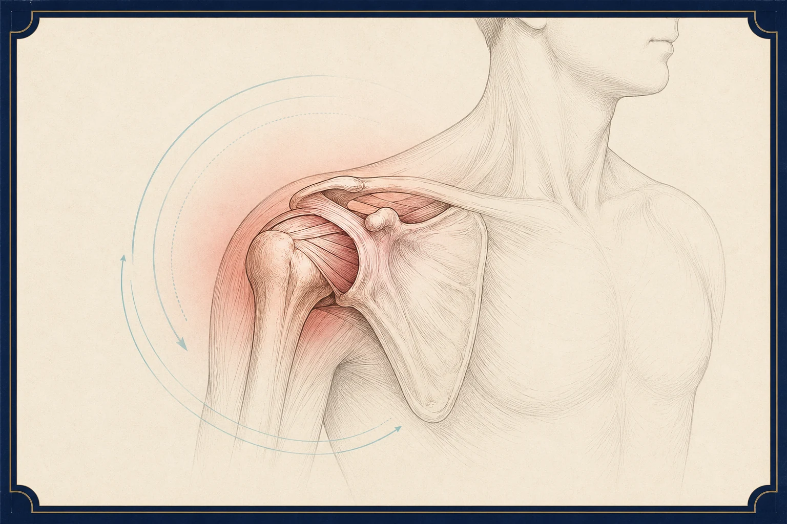 Calm patient education illustration for Shoulder pain