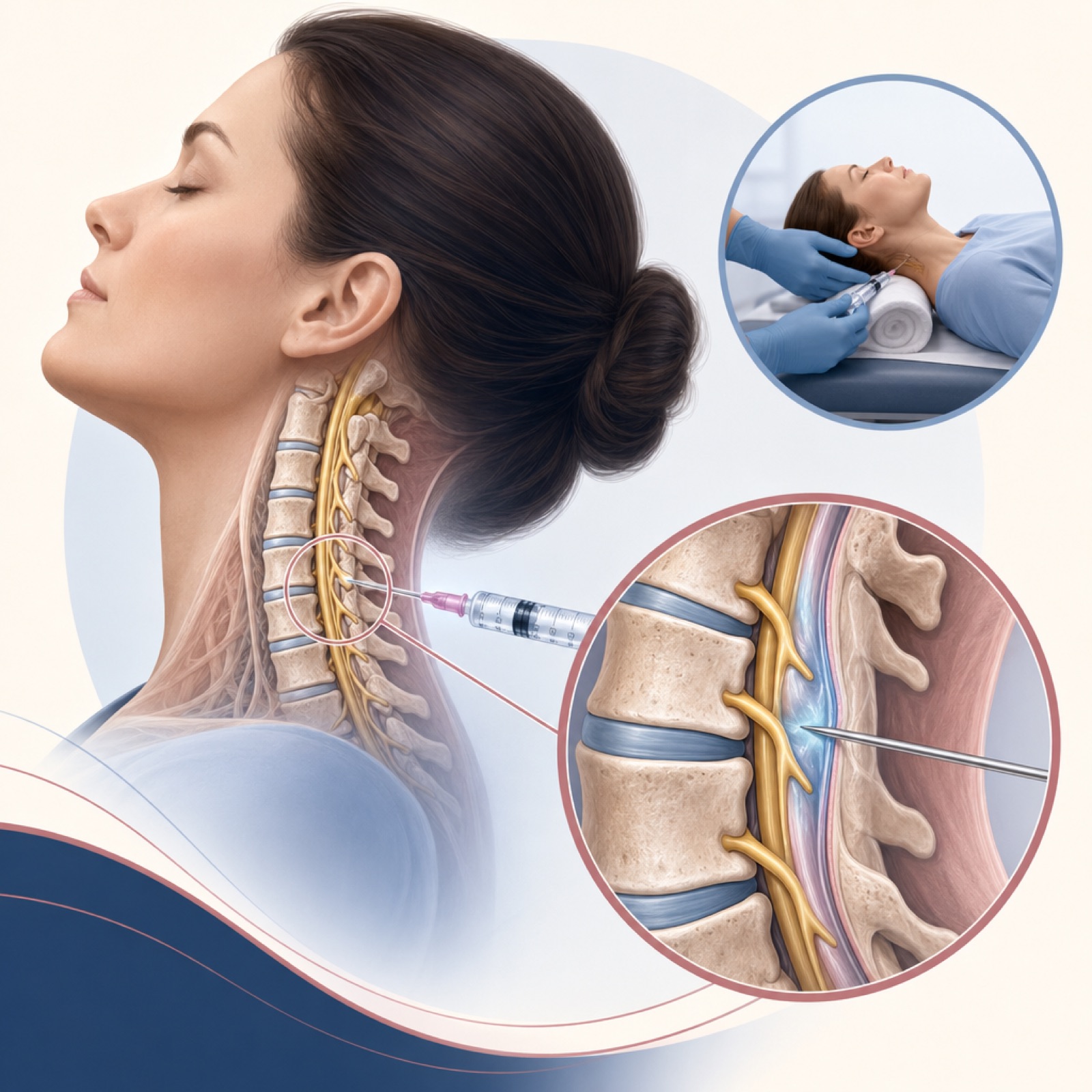 Illustration for Cervical Epidural Steroid Injection