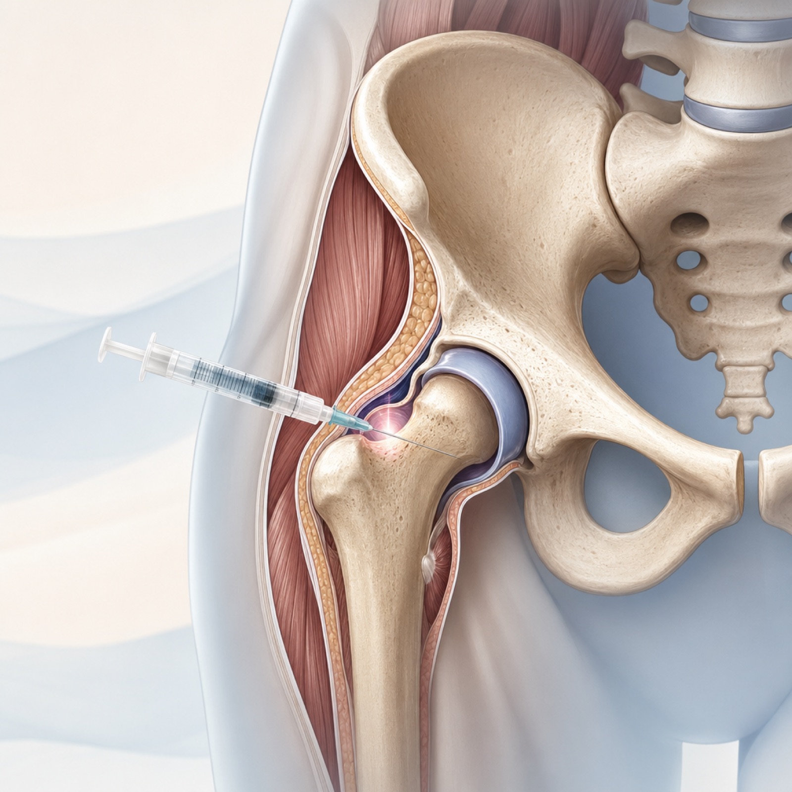 Illustration for Hip Injections