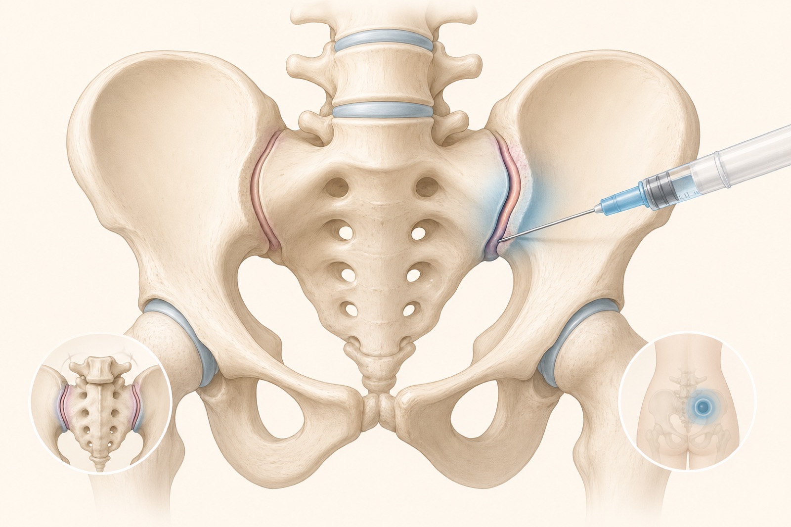Illustration for SI Joint Injections