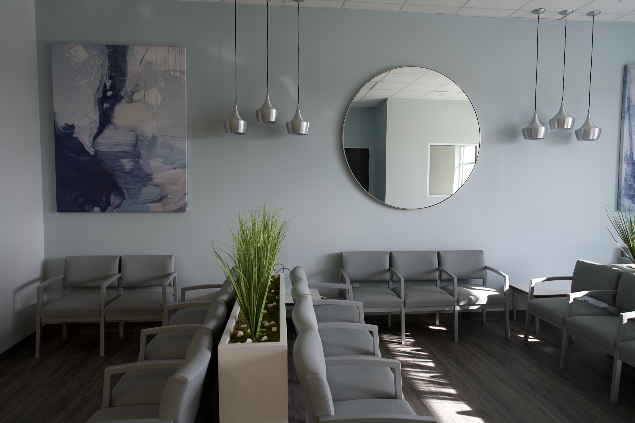 Calm modern medical care setting