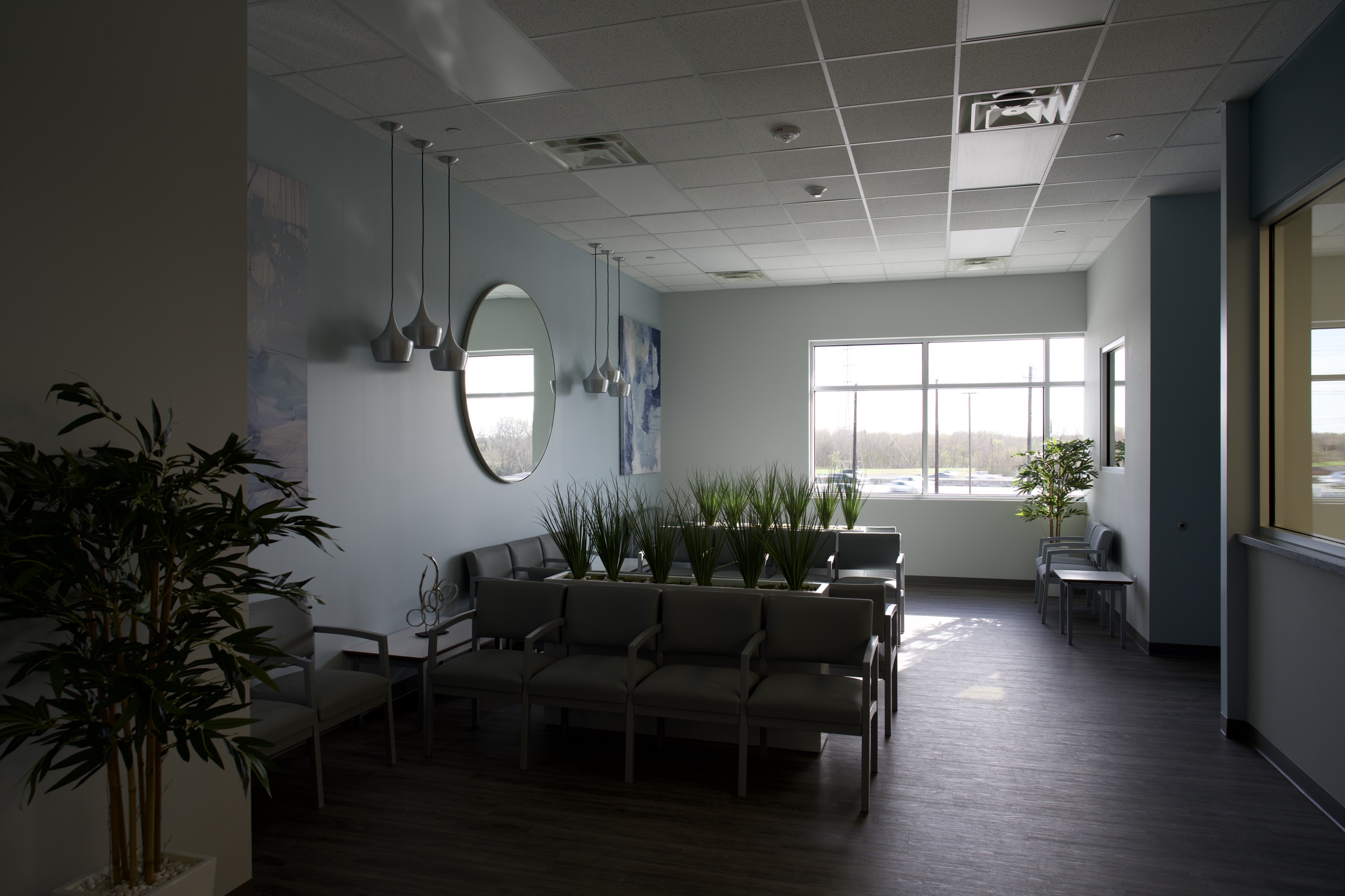Calm modern medical care setting