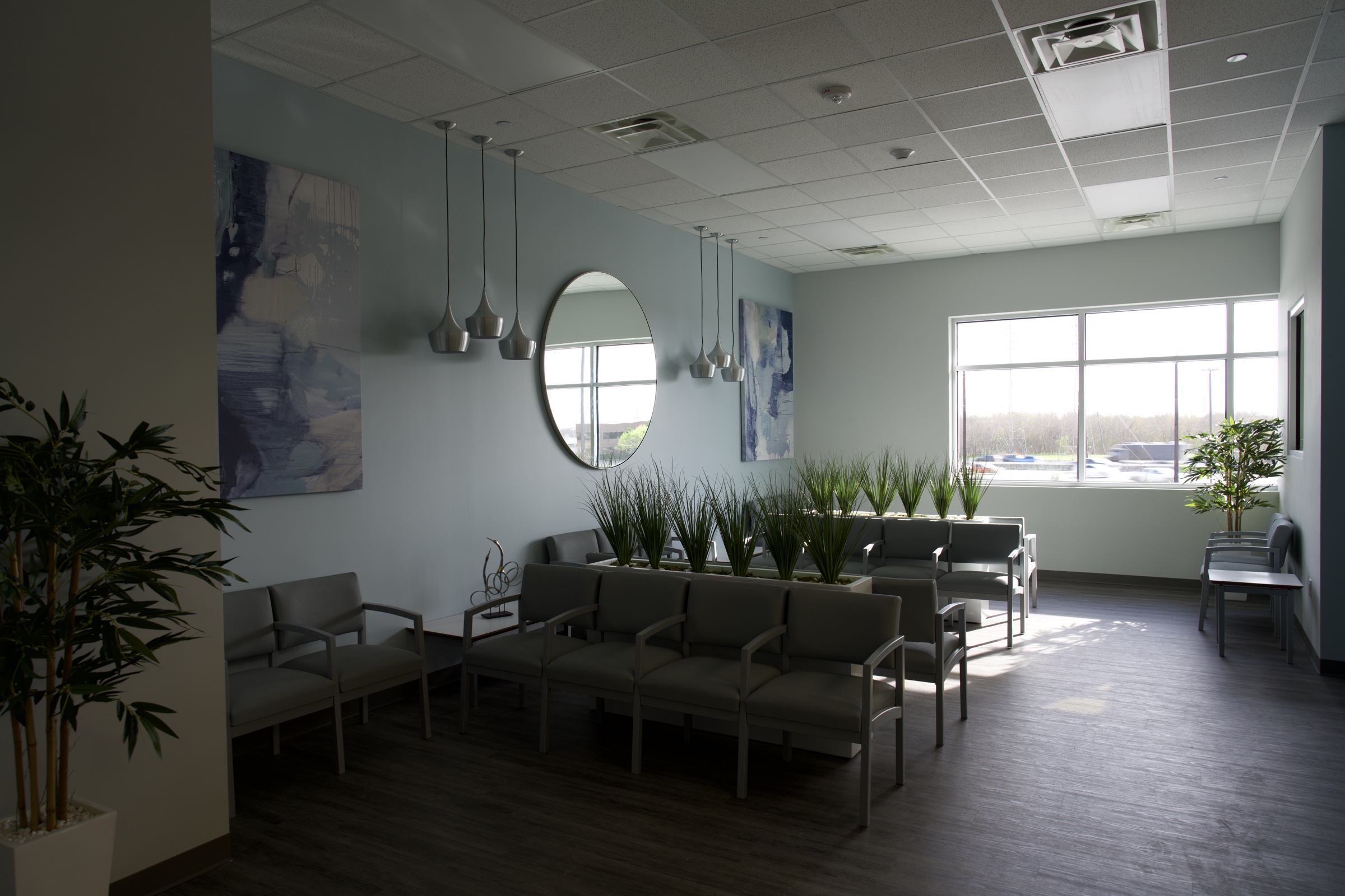 Calm modern medical care setting